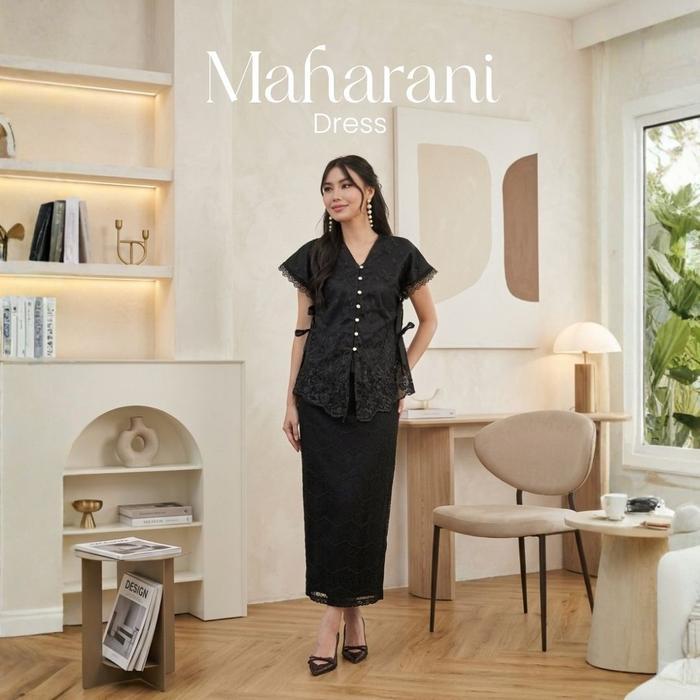 Miss Nomi Maharani Set Dress Pesta Kondangan Wanita Cantik Simple Bridesmaid Wisuda Bahan Brukat
