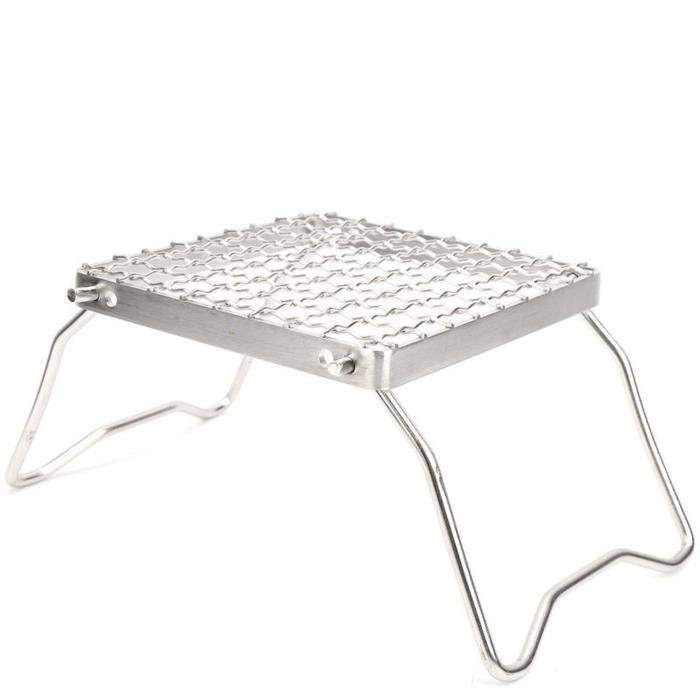 Rak Kompor Camping Stainless Folding BBQ Grill Rack Outdoor Camping