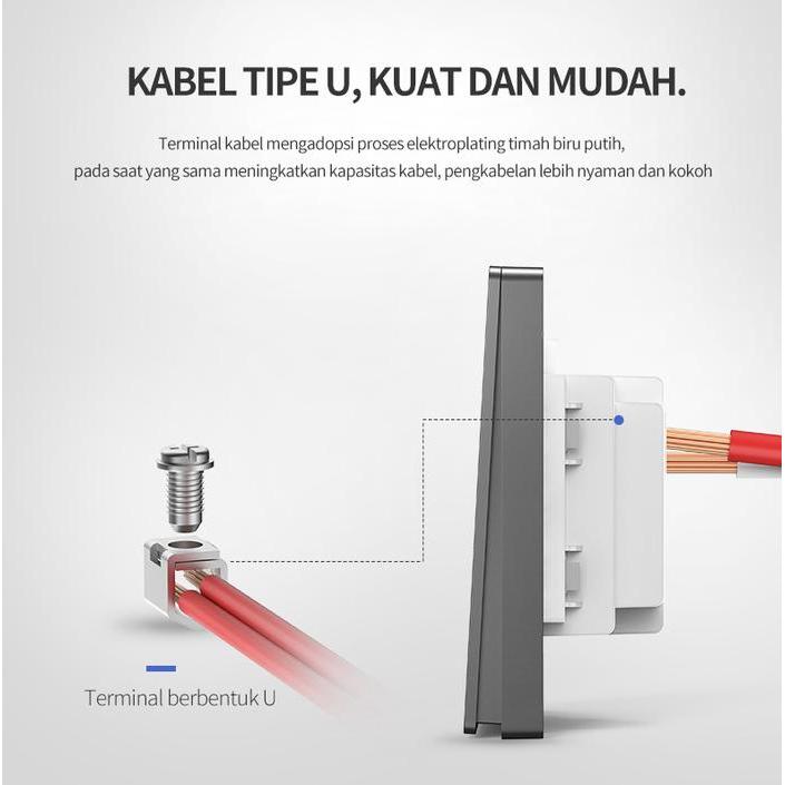 CHINT G 2N 3-gang 2-way switch/saklar