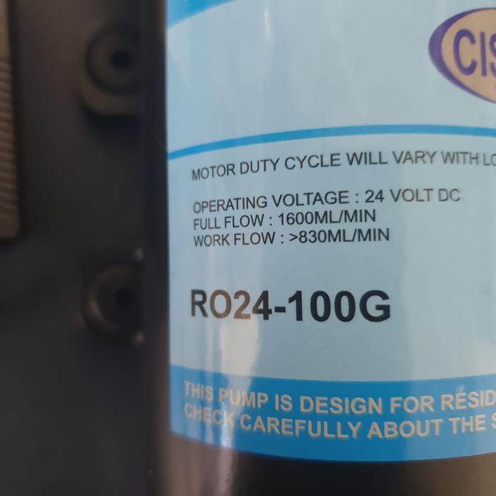 Cisso Ro Booster Pump 24V + Adaptor / Pompa Ro Cisso 100 Gpd