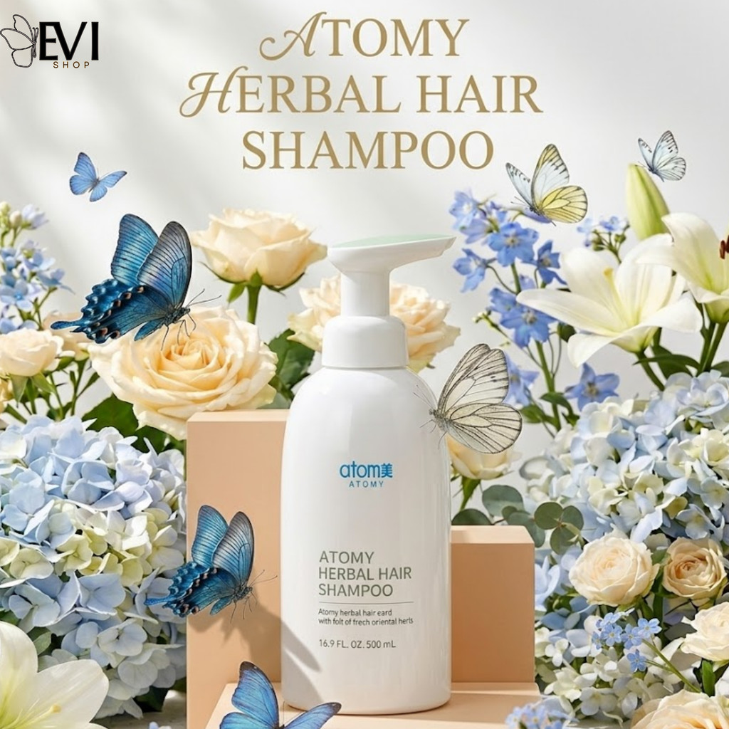 Atomy HERBAL HAIR SHAMPO isi 500ml Shampo Herbal wangi tumbuhan | mendukung perlindungan rambut, mem