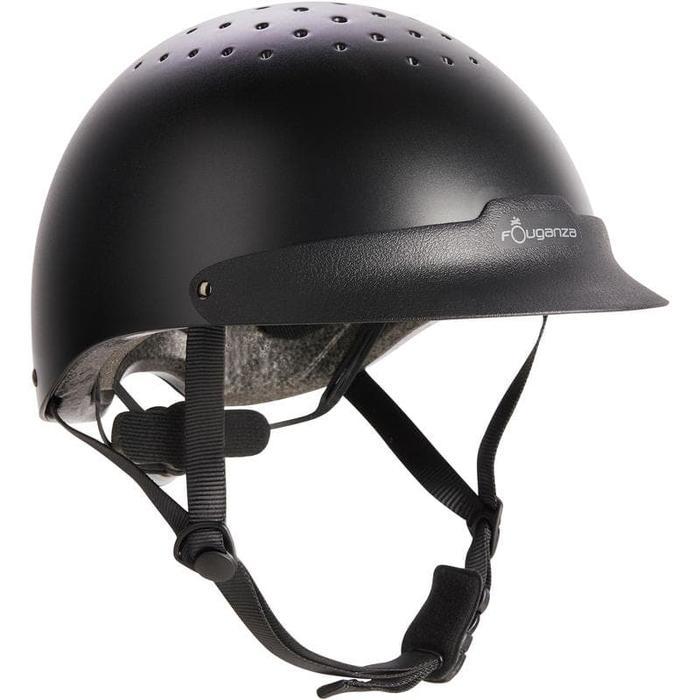 Helm Berkuda 100 HORSE RIDING HELMET - BLACK