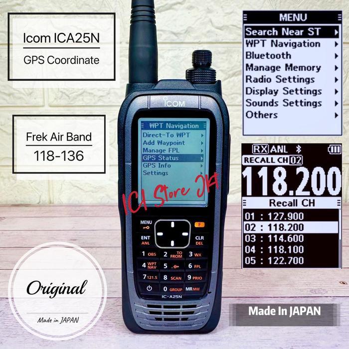 HT Icom IC A25N VHF Airband/GPS Coordinate