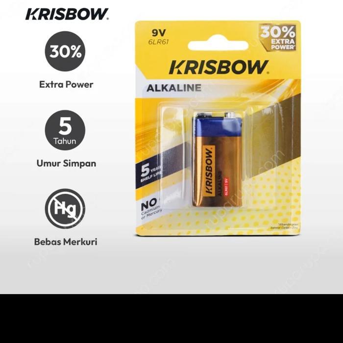KRISBOW BATERAI ALKALINE 9V
