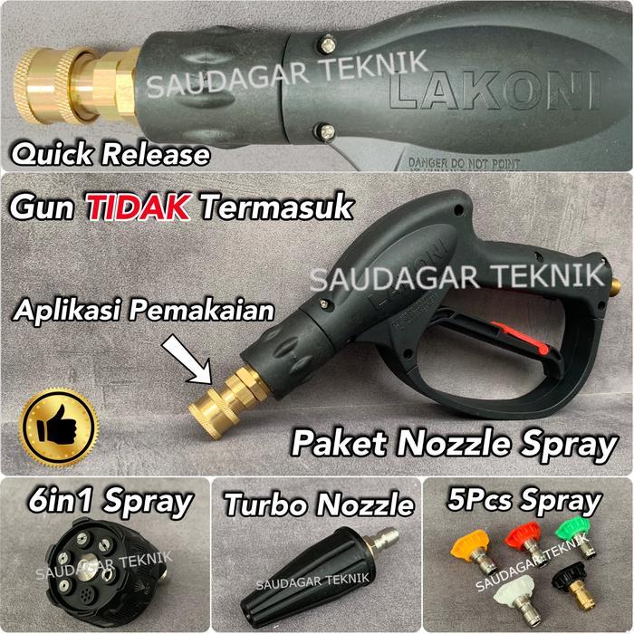 READY Nozzle Tip Gun Pendek Quick Release Lakoni Laguna 70 Daytona 100 100m