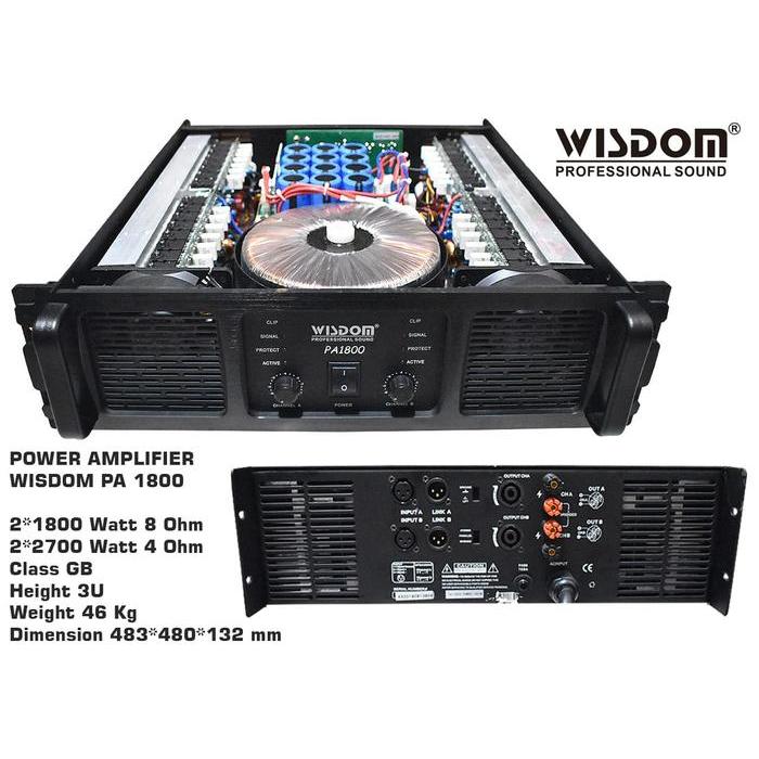 Power Amplifier Wisdom Pa 1800 / Pa1800 / Pa-1800 Original #Gratisongkir