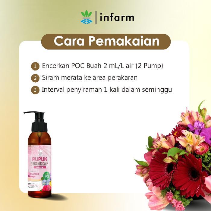 Infarm - Pupuk Organik Cair Tanaman Bunga 100 Ml Poc Kompos Melebatkan Bunga Pupuk Infarm Pupuk