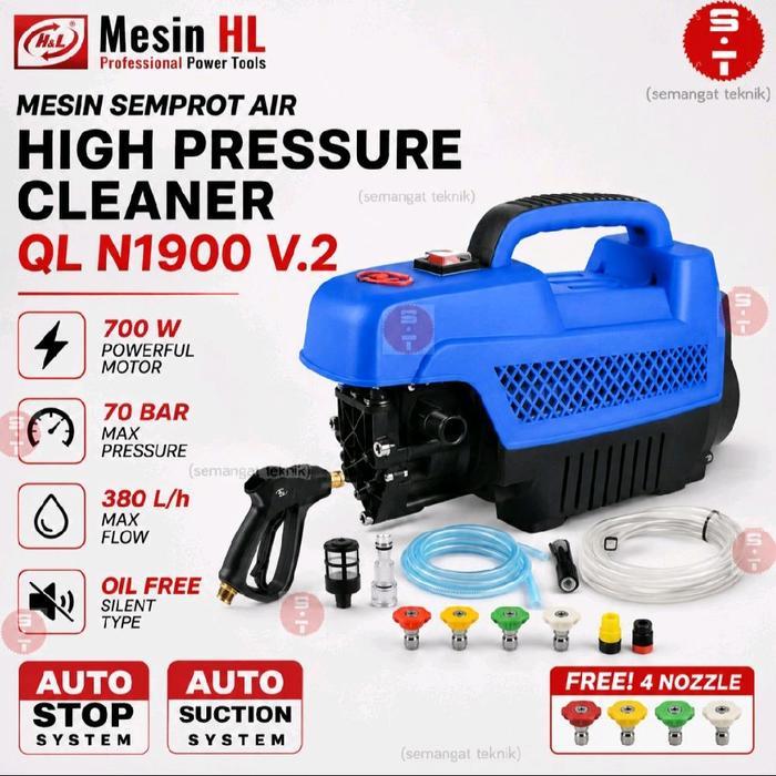 SOJEHBOW QL-1900 MESIN STEAM CUCI MOBIL MOTOR JET CLEANER AC H&L QL - 1900 QL1900