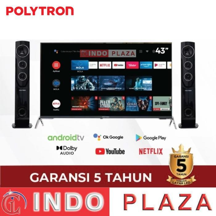 TV POLYTRON 43 Inch GOOGLE TV CINEMAX PLD-43TG5050(KHUSUS MEDAN)