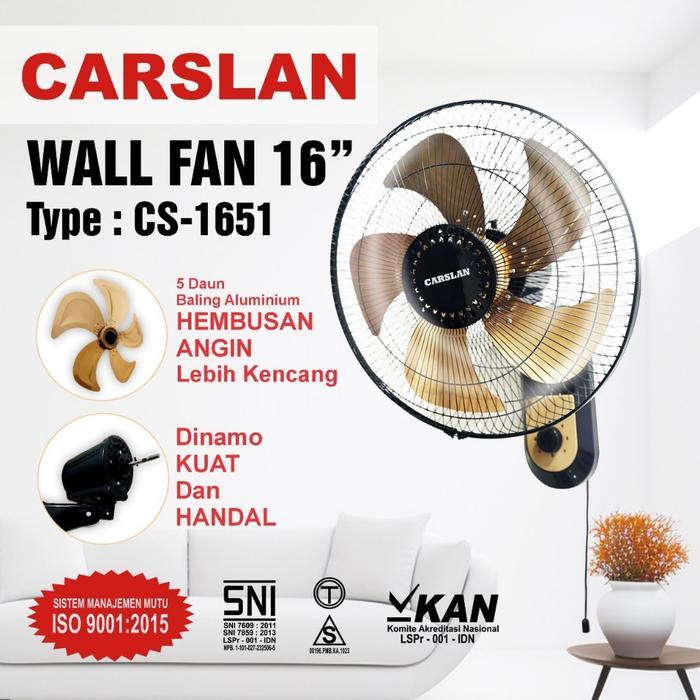 Kipas Angin Tornado Wallfan/ Kipas Dinding Tornado 16inch Carslan CS-1651 kip as