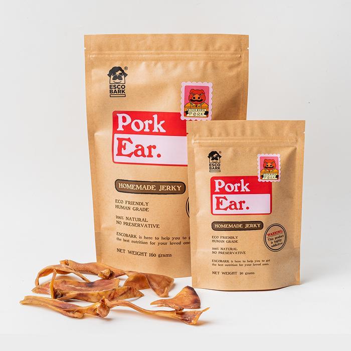 Escobark Pork Ear Kuping Babi Kering Dehydrated Pig Snack Anjing Dog