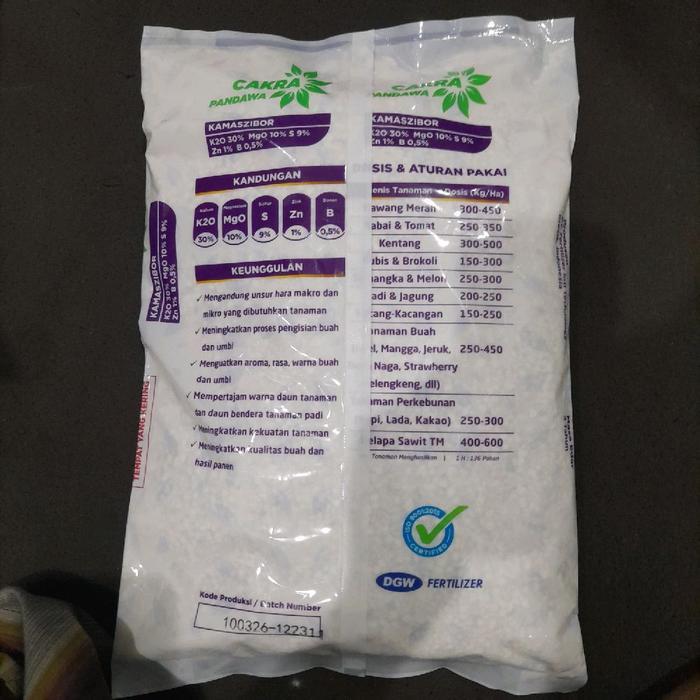 Dgw Fertilizer Pupuk Kalium Kamaszibor 5Kg K2O 30% Mgo 10% S 9% Zn 1% B 0.5% Rustani