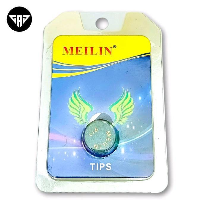 Meilin Billiard Pro Cue Tip Kulit Sapi 14Mm 1 Layers Co