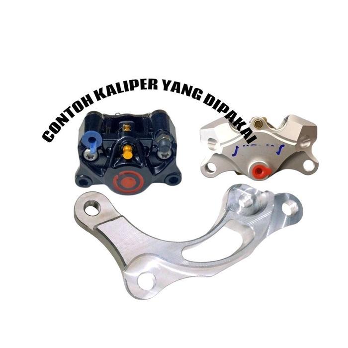breket kaliper 2 piston disc 220mm mio smile mio soul karbu breket disc 220mm mio smile mio soul