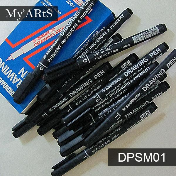 New Snowman Drawing Pen Satuan Hitam Pena Bolpoint Fineliner Gambar Drawingpen