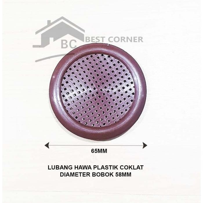 Lubang Hawa / Saringan Hawa Plastik Bulat Warna coklat