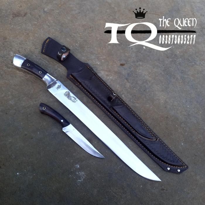 NEW - golok sembelihan bahan hss satu set skinner