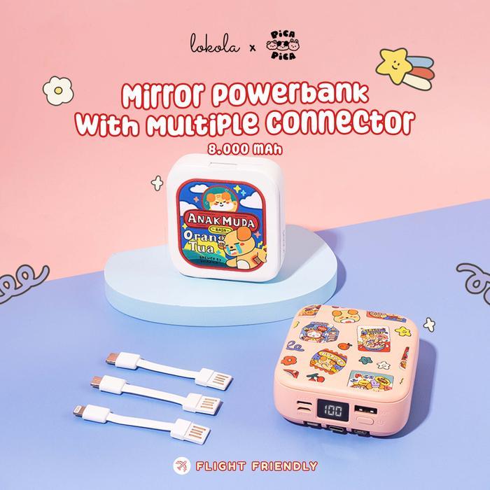 Mirror Powerbank 8.000mAh Lokola by Uneed x PicaPica