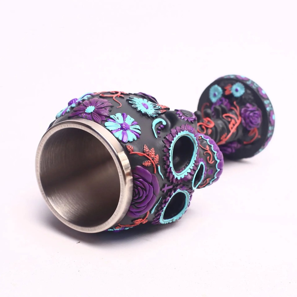 Skull Goblet Resin Steel Cup Creative Beer Mug Gothic 3D Wine Glass Mugs Tea Mug Cocktail Glass Anim