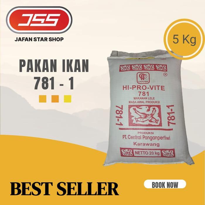 Pakan Pelet Ikan Lele HI-PRO-VITE 781-1 Untuk Bibit Ukuran 7-8cm 5KG