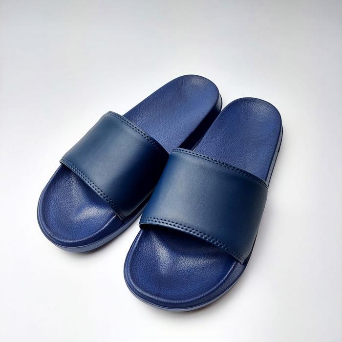 Sandal Slip On/Slide/Flip Flop Polos Putih - Pria Wanita