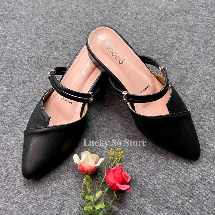 Fladeo Sandal Selop Wanita Heels 3Cm Hl Shoes Pesta Kondangan Mewah