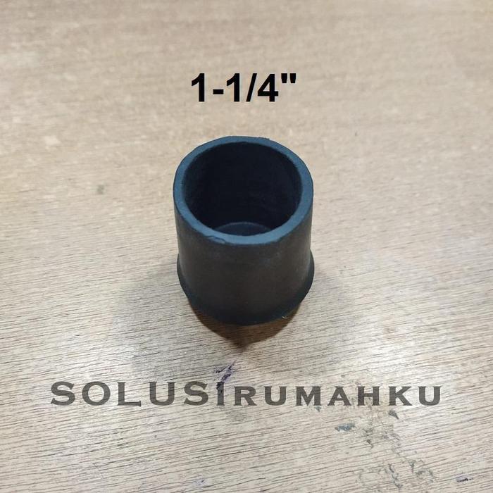 Kaki Karet Kursi Bulat 3/4" / 1" / 1-1/4" Karet Kaki Hitam Kursi Meja