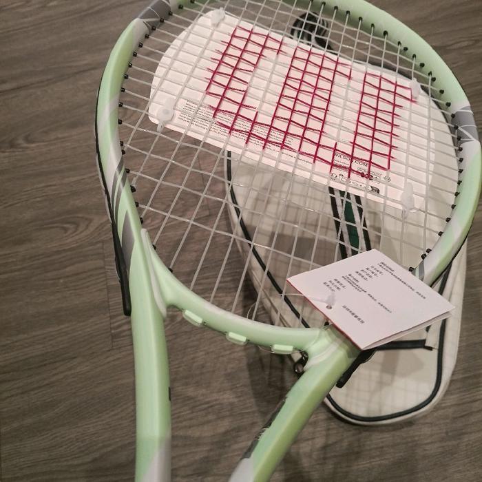 Wilson Intrigue Mint intrigue hijau lime raket tennis paket tas putih stripes raket Outdoor Best