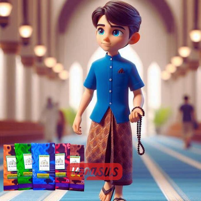 luto- Sarung Samarinda Anak Junior-Kain Sarung Motif Samarinda 210 Anak Laki-Laki 5-12 Tahun