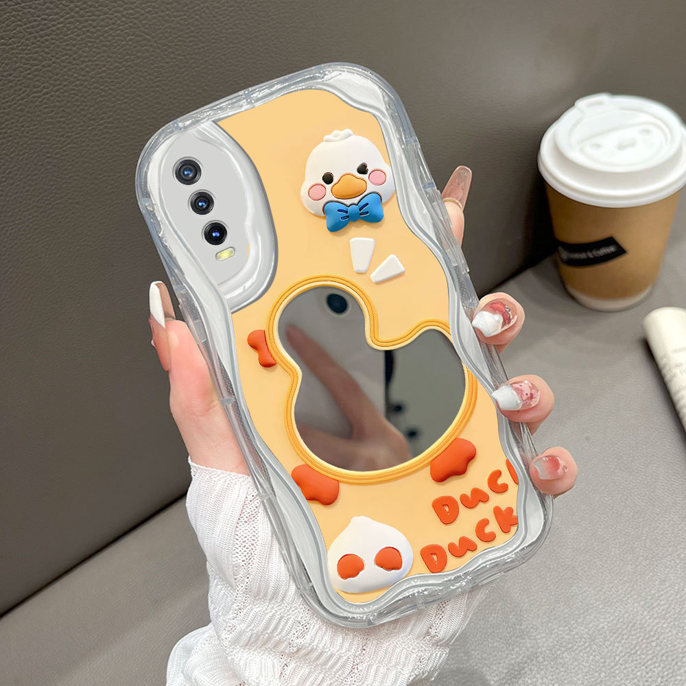 Casing Hp Untuk VIVO Y20i Y20S Y12S Y20 Y12A G 2021 Cermin Softcase Case Phone Kesing Mirror Cute Du
