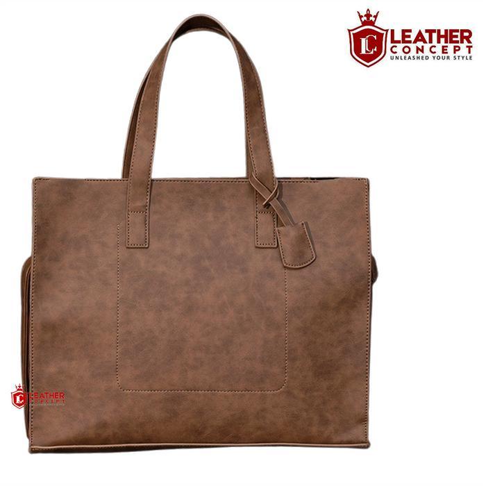 zzaj- Tote Bag Tas Selempang Kulit Tas Kulit Pria Tas Kerja Pria Vosca Khaki Kantong Totebag