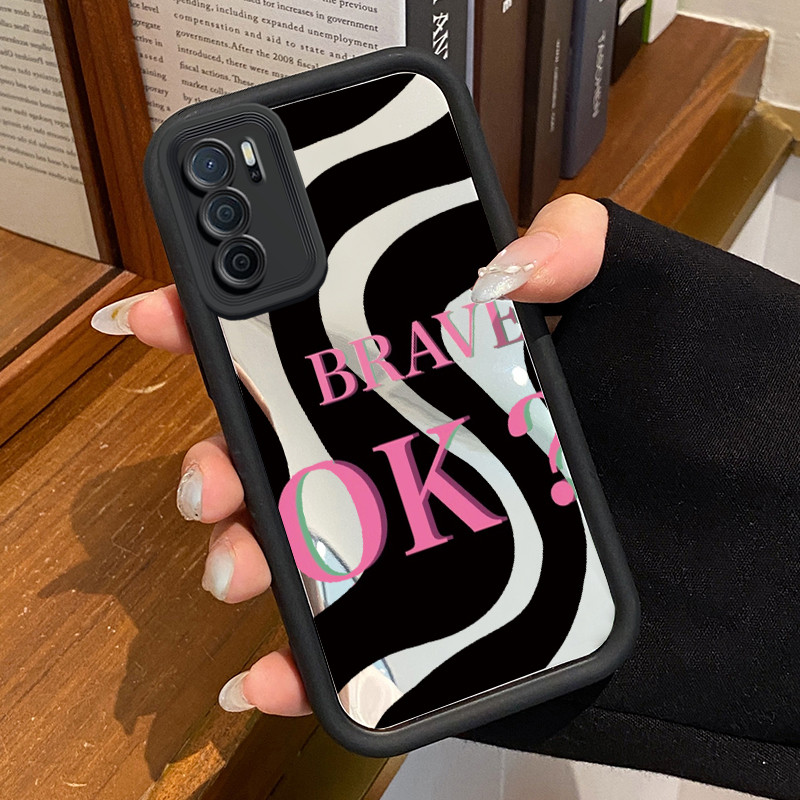 Casing Hp OPPO A16 OPPO A16s OPPO A54s Case HP Casing pola garis Kesing Kasing cermin Cesing Silikon