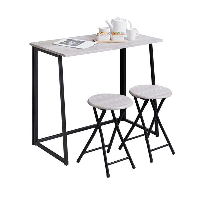 pvwo- Informa Lexi Set Meja Makan 2 Bangku - Cokelat Beech Dining Table Dinner Table Meja