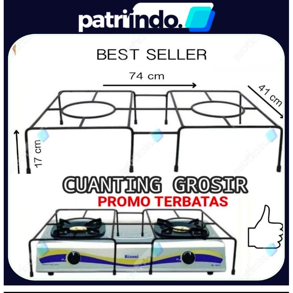 tungku besi kompor gas tungku kompor gas rinai original tatakan kompor gas rinai
