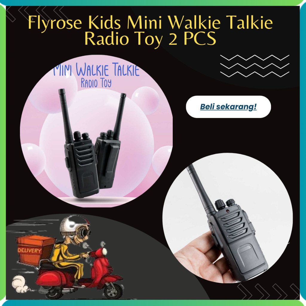 BERGARANSI Flyrose Kids Mini Walkie Talkie Radio Toy 2 PCS - Walkie Talkie Anak / Walkie Talkie Anak