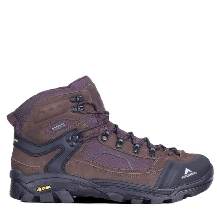 SEPATU HIKING VIBRAM EIGER POLLOCK X28 MID CUT SHOES - Burgundy 43