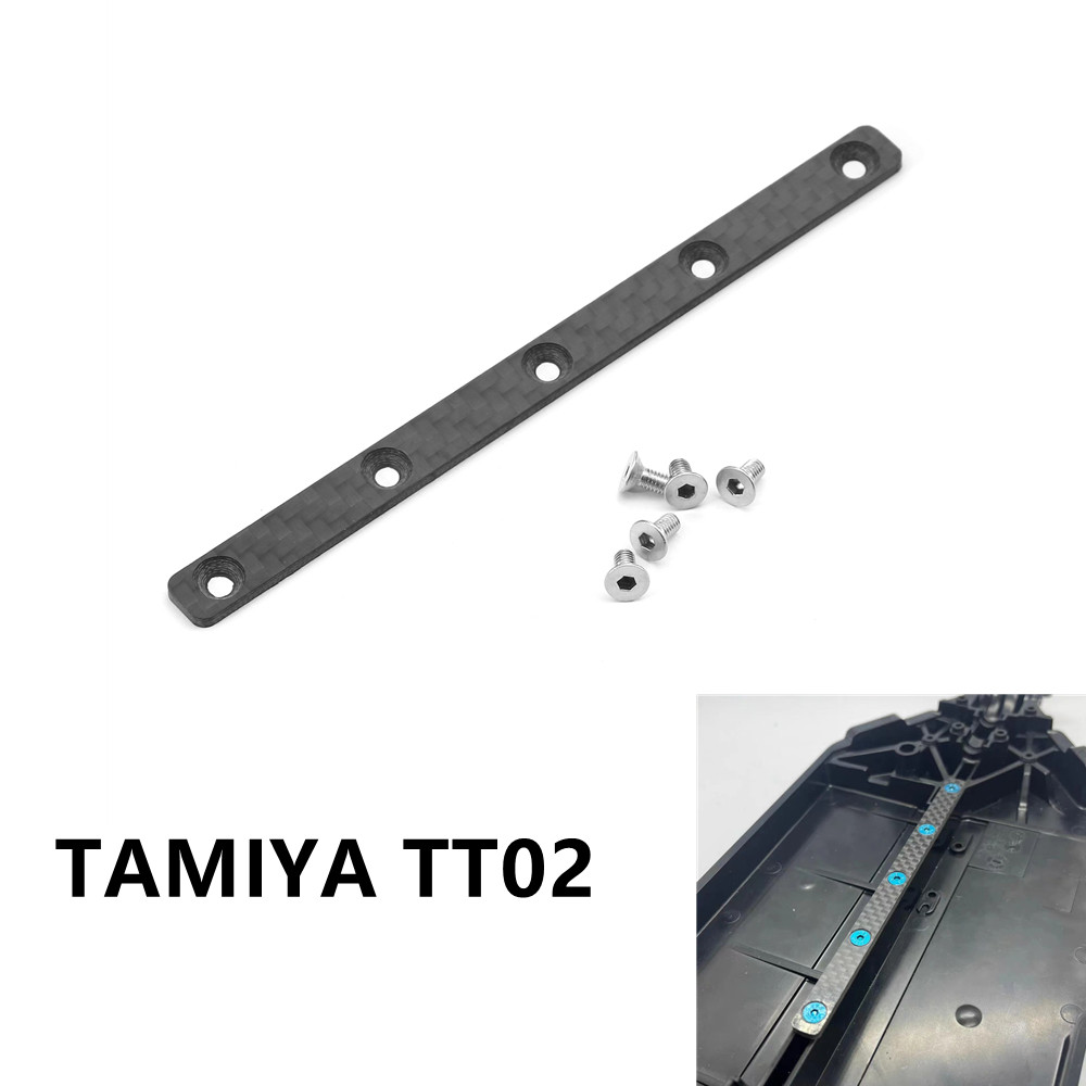 Tamiya Tt02 Carbon Fiber Chassis Reinforcing Plate For Tamiya Tt-02 1/10 Rc Car Upgrade Parts