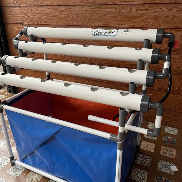 aquaponik set lengkap hidroponik kolam dalam