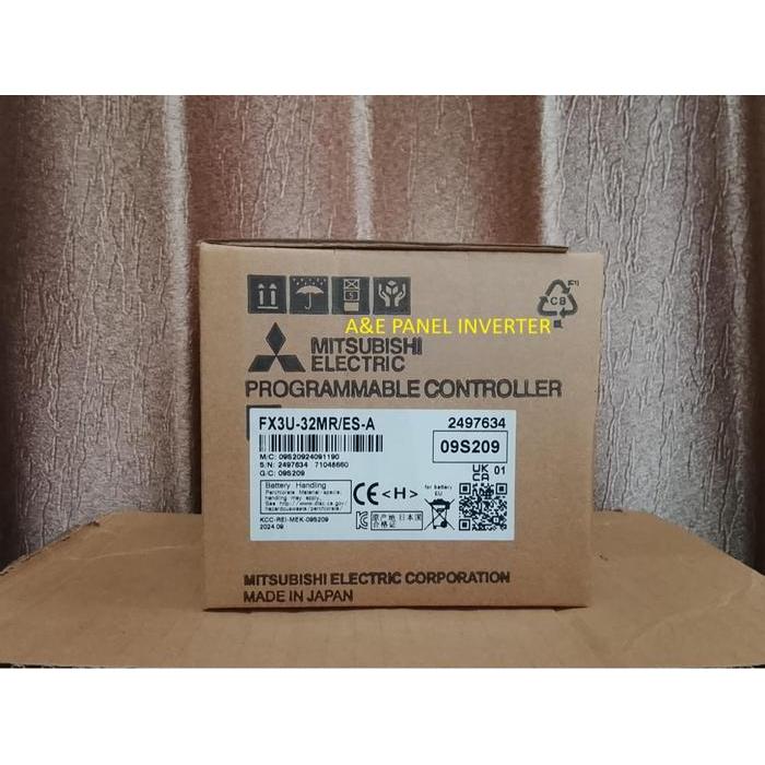 Fx3U-32Mr Es-A Plc Mitsubishi Fx3U32Mresa Fx3U 32Mr Es A 32Io Fx3U-32Mr/Es-A Terbaru 