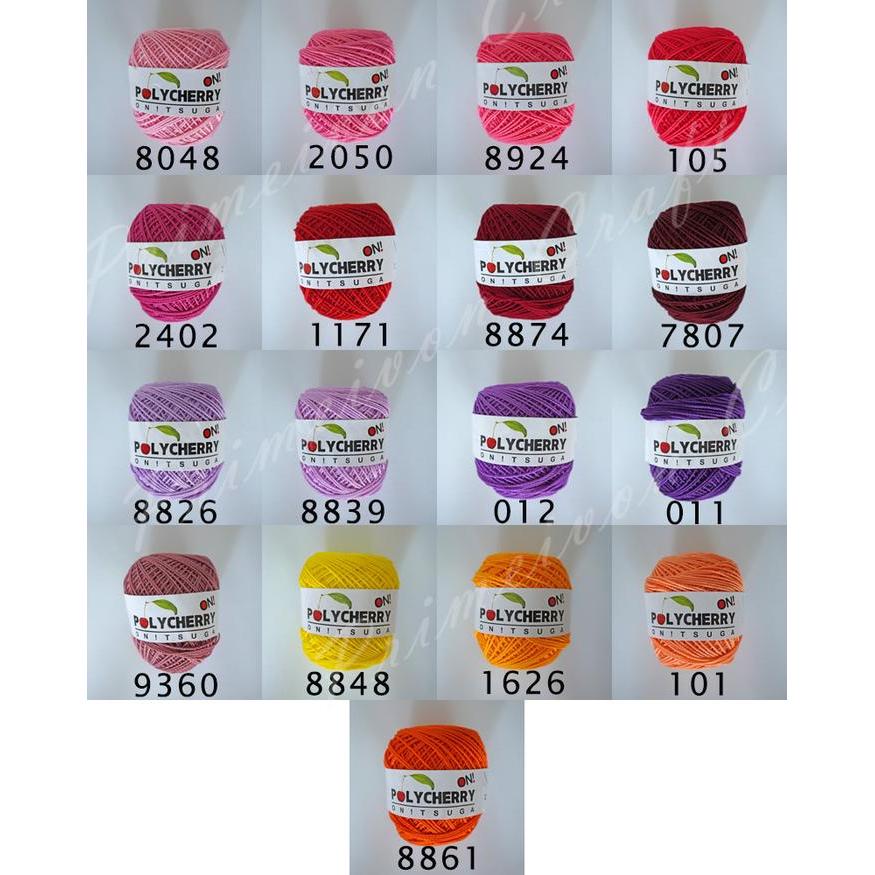 Benang rajut polycherry onitsuga
