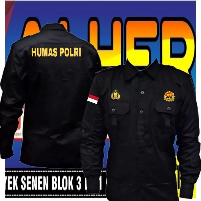 kemeja Humas polri baju Humas polri seragam humas polri Pdh Humas polr - lengan pendek, S