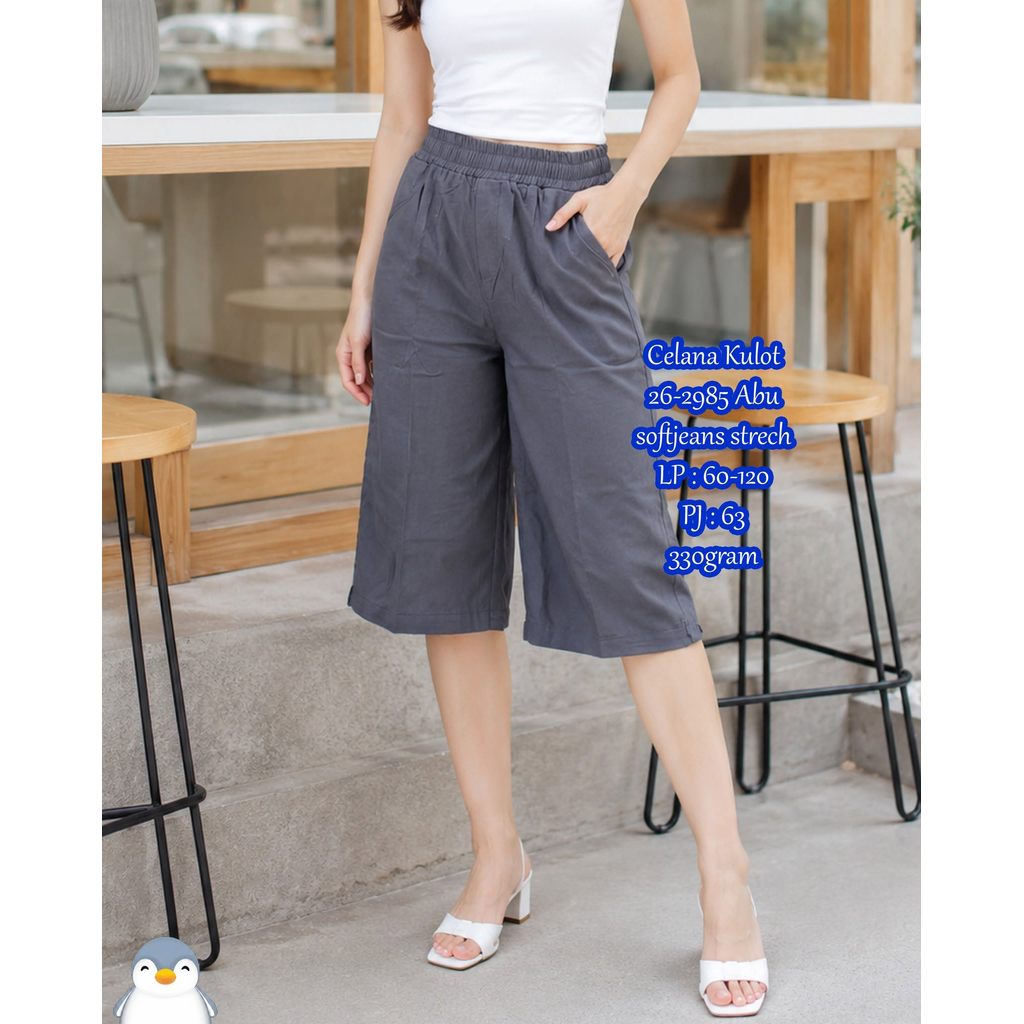 >> BFS - Celana Kulot 26-2985 Bahan softjeans strech LP : 60 - 120 PJ : 63
