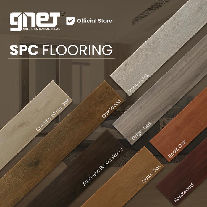 DISKON GNET SPC Flooring 6 mm klik - SPC Click System - Ketebalan 6mm, IXPE Underlayer Foam