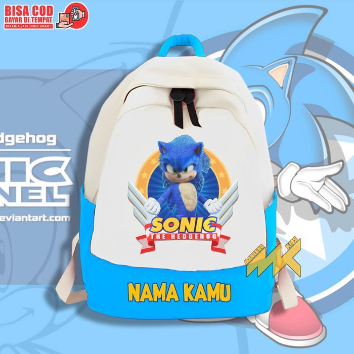 Tas Anak TK SD Sonic The Hedgehog / Ransel Anak Sonic The Hedgehog