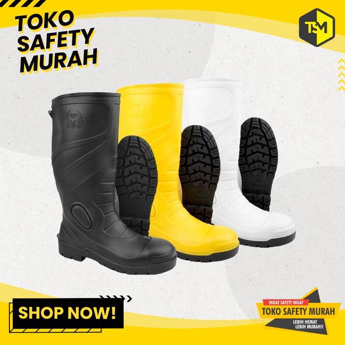 Promo Sepatu Boot Toe Cap Besi Sepatu Safety Tinggi Hunter