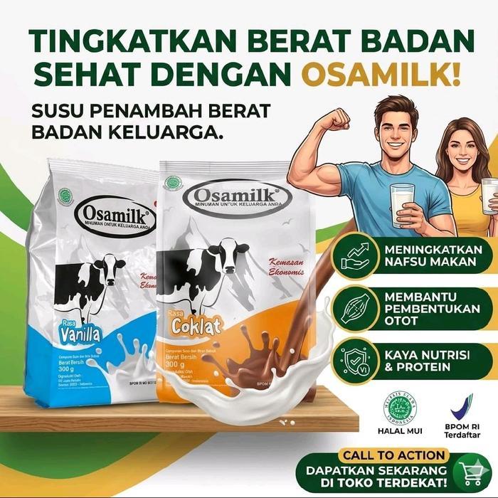 susu osamilk sachet 30 gram- susu penggemuk badan - osamilk - susu gemuk osamilk - susu gemuk - susu