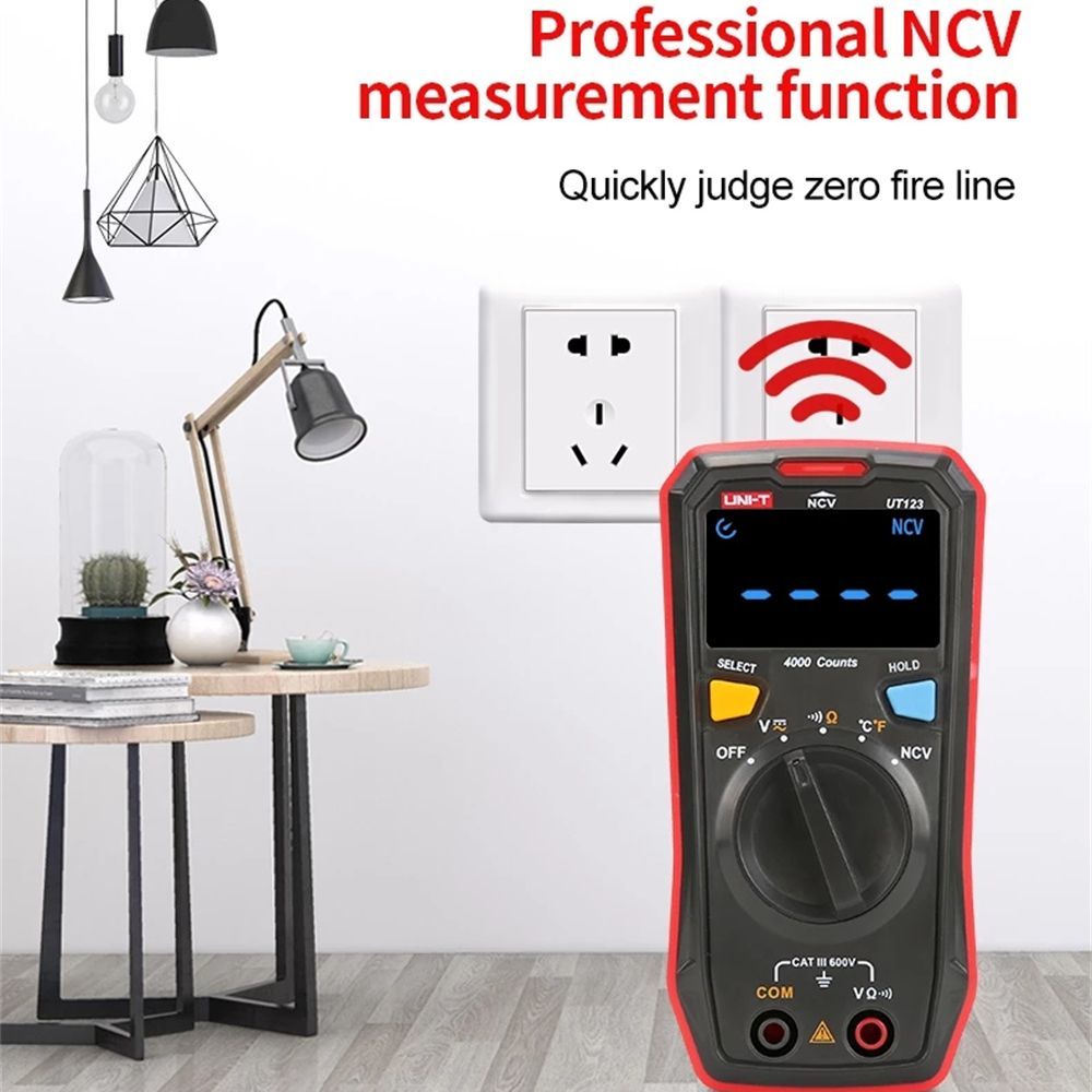 UNI-T UT123 Mini Digital Multimeter;AC DC Voltage meter;Resistance(Ohm) Temperatue