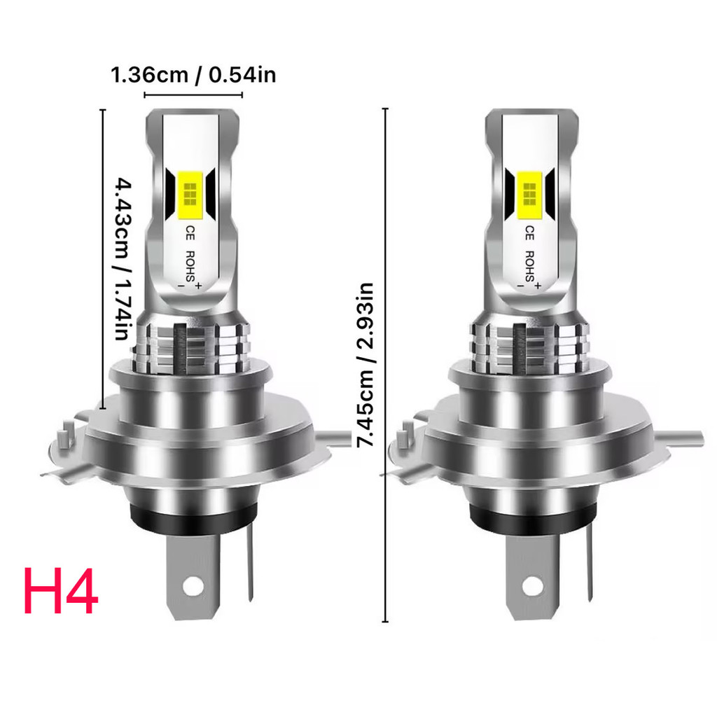 2Pcs H7 LED Fog Lights Bulbs H4 H11 9005 9006 LED Headlight for Car 120W 50000LM 6000K Auto