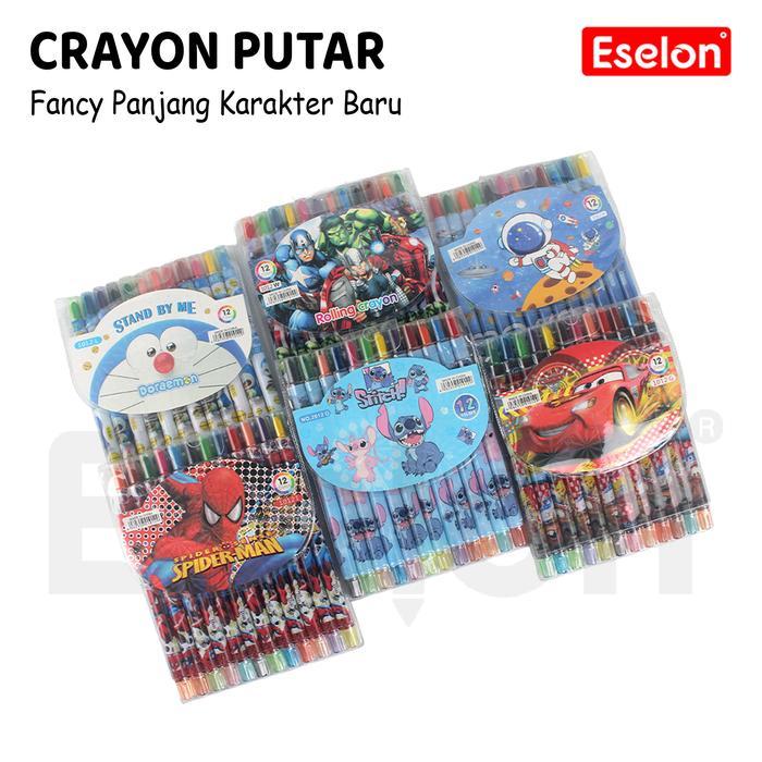 NEW Crayon putar PANJANG / Rolling Crayon / crayon putar