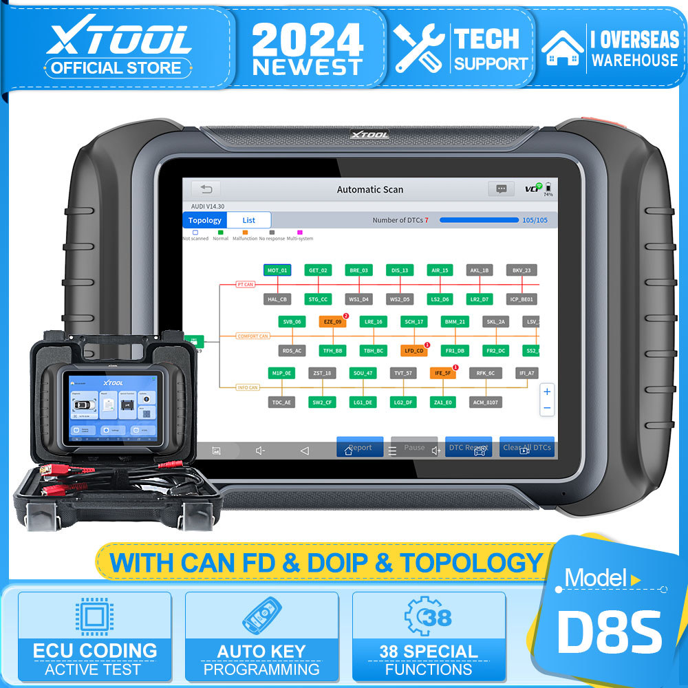 XTOOL D8S is Upgraded of XTOOL D8  Car Diagnostic Scanner Automotivo